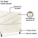 Ver imagem 4 de Cabeceira Casal 140 Cm com Frame Cristal Boucle Bege Artte