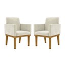 Ver imagem 1 de KIT 02 Cadeiras Com Base Mesa De Estudos Poltrona Decorativa Cor:Bege