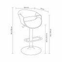 Ver imagem 2 de BANQUETA NICOLE LINHO BEGE BASE DISCO