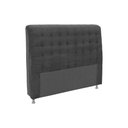 Ver imagem 1 de Painel de Cama Box Estofada King Dama Plus Suede Cinza - Simbal
