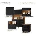 Ver imagem 2 de Armário para Cozinha Kit Pop 6 Portas 2 Gavetas 120,2cm Cinamomo Preto Catedral Fosco Zanzini Mó