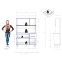Ver imagem 5 de Armário para Cozinha Kit Pop 6 Portas 2 Gavetas 120,2cm Cinamomo Preto Catedral Fosco Zanzini Mó