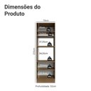 Ver imagem 2 de Torre Quente 70 cm 3 Portas Rustic/Preto Lux Madesa