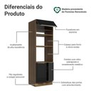 Ver imagem 3 de Torre Quente 70 cm 3 Portas Rustic/Preto Lux Madesa