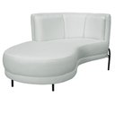 Ver imagem 2 de Sofá Chaise Esquerdo Base Preto Penélope Poliéster Verde Menta Claro - Nexta Casa