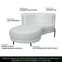 Ver imagem 6 de Sofá Chaise Esquerdo Base Preto Penélope Poliéster Verde Menta Claro - Nexta Casa