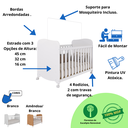 Ver imagem 3 de Berço Infantil Americano Uli 100% Mdf Faura