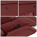 Ver imagem 7 de Poltrona do Papai Reclinável Sala de Cinema Barcelona Power Elétrica Massagem Usb Pu Vermelho G23 En