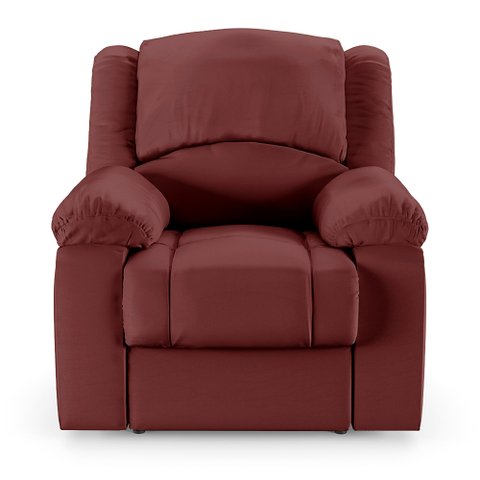 Poltrona do Papai Reclinável Sala de Cinema Barcelona Power Elétrica Massagem Usb Pu Vermelho G23 En