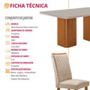 Ver imagem 6 de Mesa de Jantar Eloise 180cm Tampo Mdf Vidro Canto Copo com 6 Cadeiras Lira