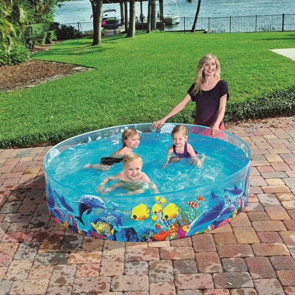 Piscina semi-rígida circular Bestway com capacidade para 946 litros e material de alta resistê - 2