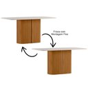 Ver imagem 2 de Mesa de Jantar 6 Lugares Retangular Tampo Vidro Verbena N01 Ypê Off White - Lyam Decor
