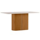 Ver imagem 3 de Mesa de Jantar 6 Lugares Retangular Tampo Vidro Verbena N01 Ypê Off White - Lyam Decor