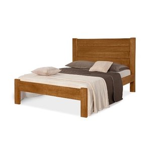 Cama de Casal Lara 1.40 Imbuia - Atraente Móveis