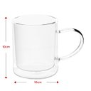 Ver imagem 3 de Jogo 2 Canecas de Vidro Parede Dupla Grande Café Chá 320ml