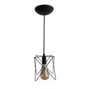 Ver imagem 1 de Kit 3 Pendente Aramado Poptem Estrela 1 Lampada preto luminária metal lustre sala quarto balcão cozi