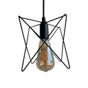 Ver imagem 2 de Kit 3 Pendente Aramado Poptem Estrela 1 Lampada preto luminária metal lustre sala quarto balcão cozi