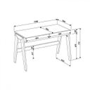 Ver imagem 3 de Escrivaninha Pés Palito Retrô 1,20m com 2 Gavetas 26105 Trend Artesano - Hanover/off White