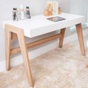 Ver imagem 5 de Escrivaninha Pés Palito Retrô 1,20m com 2 Gavetas 26105 Trend Artesano - Hanover/off White