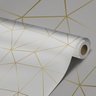Papel de Parede Adesivo Cozinha Simétrico Branco Gold 15m - 4