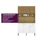 Ver imagem 6 de Armário de Cozinha Compacta 6 Portas 1 Gaveta Roma - Freijó/supremo/cp-ripado Freijó