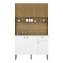 Ver imagem 7 de Armário de Cozinha Compacta 6 Portas 1 Gaveta Roma - Freijó/supremo/cp-ripado Freijó