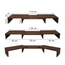 Ver imagem 4 de Suporte de Mesa Base Elevada Ajustável 3 Monitores Gamer Notebook Madeira Versati