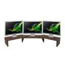 Ver imagem 5 de Suporte de Mesa Base Elevada Ajustável 3 Monitores Gamer Notebook Madeira Versati