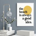 Ver imagem 2 de Quadro The Beach Is Always a Good Idea 45x34cm - com Vidro:moldura Branca