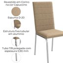 Ver imagem 4 de Kit 2 Cadeiras Cromada Sala Jantar 2c091cr Corino Kappesberg Capuccino