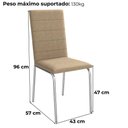Ver imagem 3 de Kit 2 Cadeiras Cromada Sala Jantar 2c091cr Corino Kappesberg Capuccino