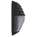 Ver imagem 4 de Kit 2 Arandelas Luminária Lente Transparente Preto Termoplástico E27 Face Dital