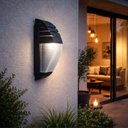 Ver imagem 3 de Kit 2 Arandelas Luminária Lente Transparente Preto Termoplástico E27 Face Dital