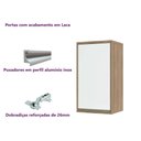 Ver imagem 4 de Armário Cozinha Aéreo de Parede 1 Porta 40 - Módulo Cozinha Mel - Luciane 1307:Branco