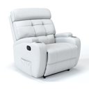 Ver imagem 1 de Poltrona do Papai Reclinável em Couro Cor Branco Reclinação Manual - Modelo Florença