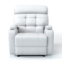 Ver imagem 2 de Poltrona do Papai Reclinável em Couro Cor Branco Reclinação Manual - Modelo Florença
