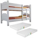 Ver imagem 4 de Beliche Multifuncional que Vira 2 Camas Madrid com Grades de Proteção - Branco com 2 Colchões