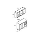 Ver imagem 3 de Cozinha Modulada Bertolini Colors 2 Peças (1aéreo+1balcão) C2p18 Branco/vermelho - Bertolini