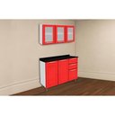 Ver imagem 1 de Cozinha Modulada Bertolini Colors 2 Peças (1aéreo+1balcão) C2p18 Branco/vermelho - Bertolini