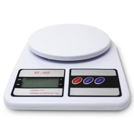 Balança De Cozinha Digital 1gr À 10kg Com Tara Alta Precisão - Branco - 2