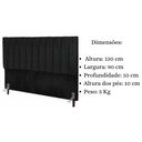 Ver imagem 4 de Cabeceira Cama Box Solteiro 90cm Carla Suede Preto e Frame