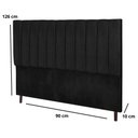 Ver imagem 2 de Cabeceira Cama Box Solteiro 90cm Carla Suede Preto e Frame