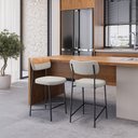 Ver imagem 4 de Banqueta Media Mona Courissimo Whisky e Cinza - Ssx Multicoisas