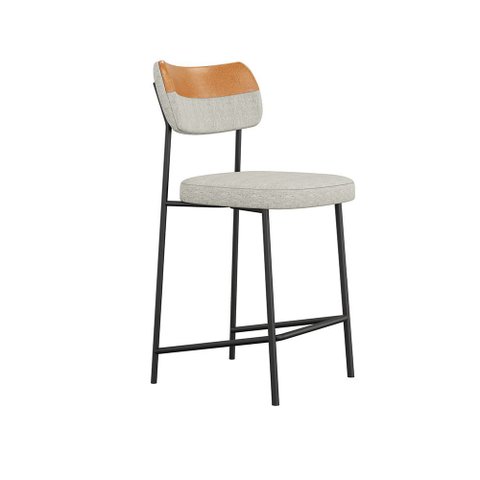 Banqueta Media Mona Courissimo Whisky e Cinza - Ssx Multicoisas