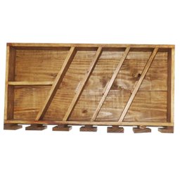 Bar Rústico com Colmeia para 4 Garrafas e Até 6 Taças Pinus Ipê - 3