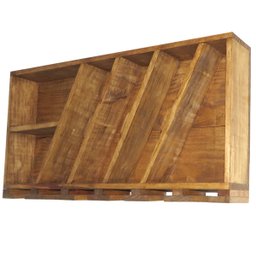 Bar Rústico com Colmeia para 4 Garrafas e Até 6 Taças Pinus Ipê - 5