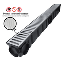 Ver imagem 5 de Ralo Linear Alumínio 10x100 Cocho Preto Multi Saídas 75mm Tela