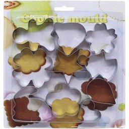 Kit Formas Cortadores Biscoito Natal Corações Estrelas 22pçs - 4