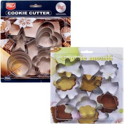 Kit Formas Cortadores Biscoito Natal Corações Estrelas 22pçs - 2