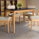Ver imagem 5 de Conjunto Sala de Jantar Nara Kappesberg em Madeira Maciça com 4 Cadeiras Linho Areia